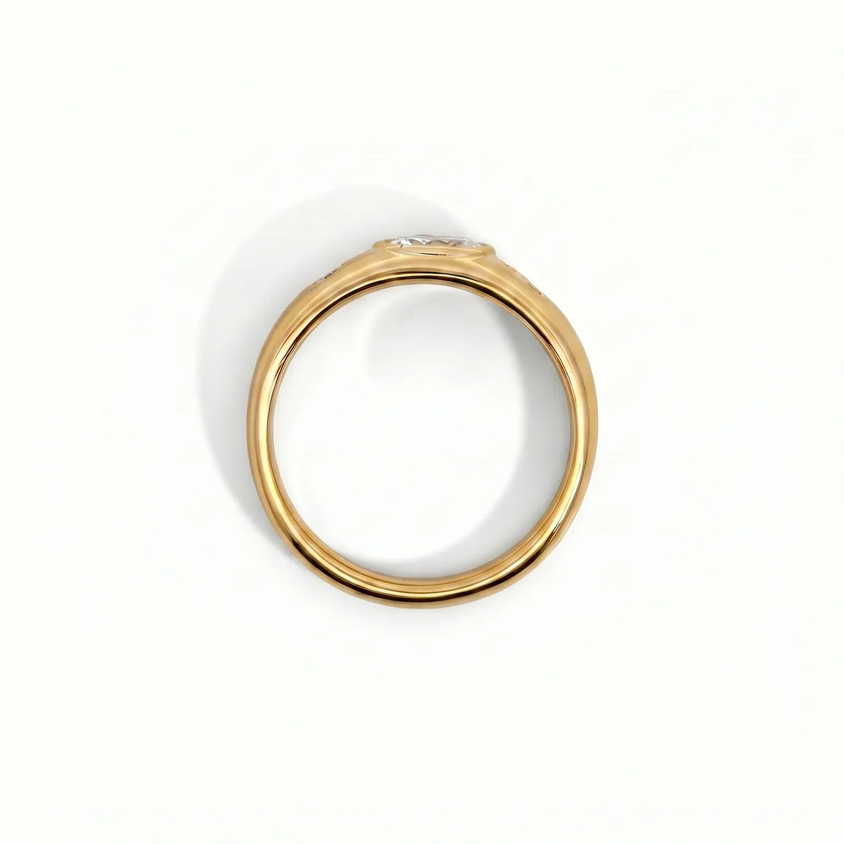 9ct Yellow Gold Oval Lab Grown Diamond Ring