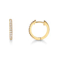 9ct Yellow Gold Lab Grown Diamond Huggie Earrings