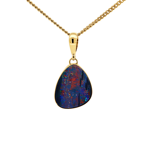 9ct Yellow Gold Australian Opal Pendant - alternate view