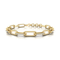 Gold Vermeil 22ct Paperlink Bracelet With Lab Grown Diamonds