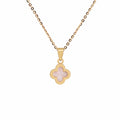 9ct Yellow Gold Mother Of Pearl Clover Pendant