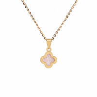9ct Yellow Gold Mother Of Pearl Clover Pendant