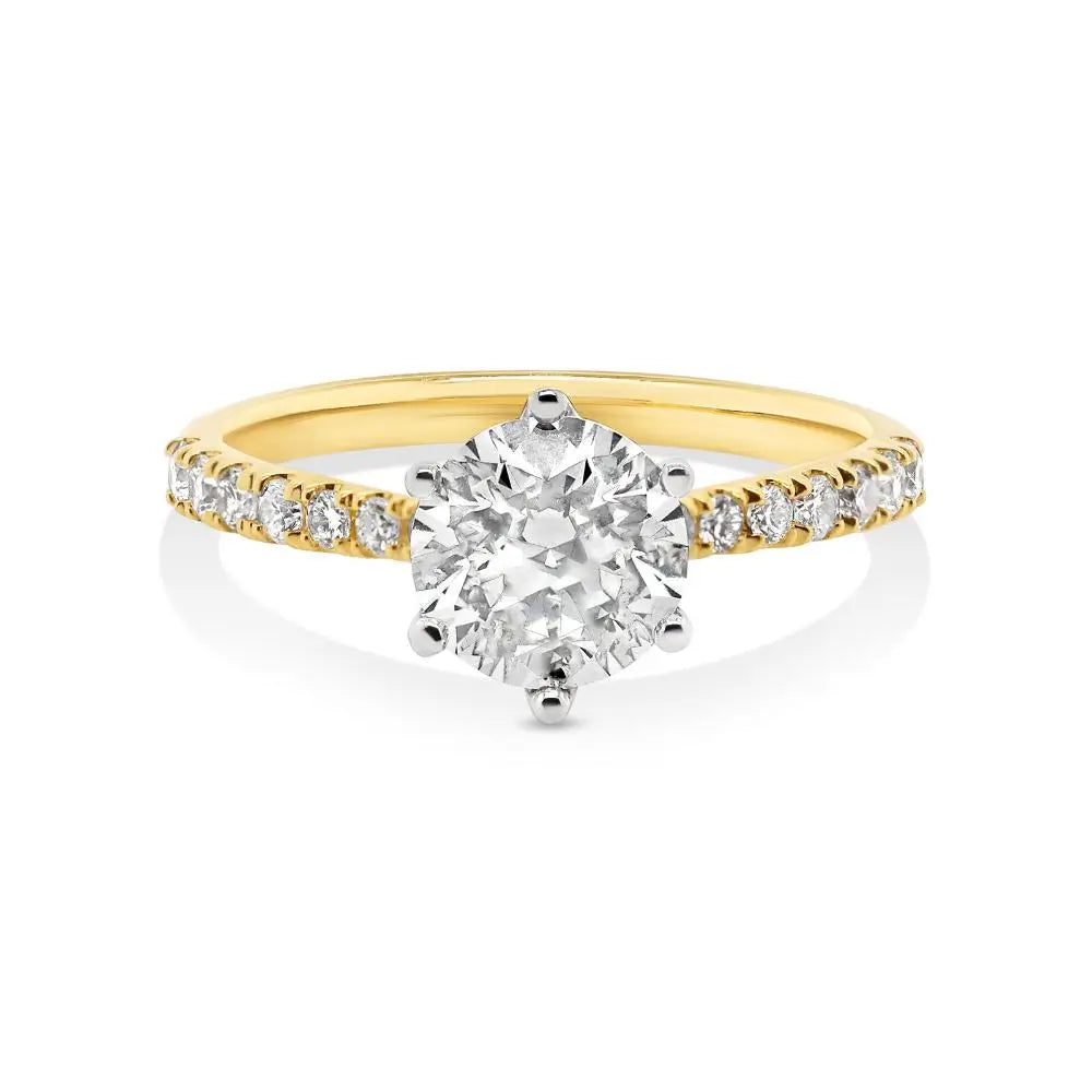 18ct Two Tone 'Renee' 1.59ct Lab Grown Diamond Engagement Ring