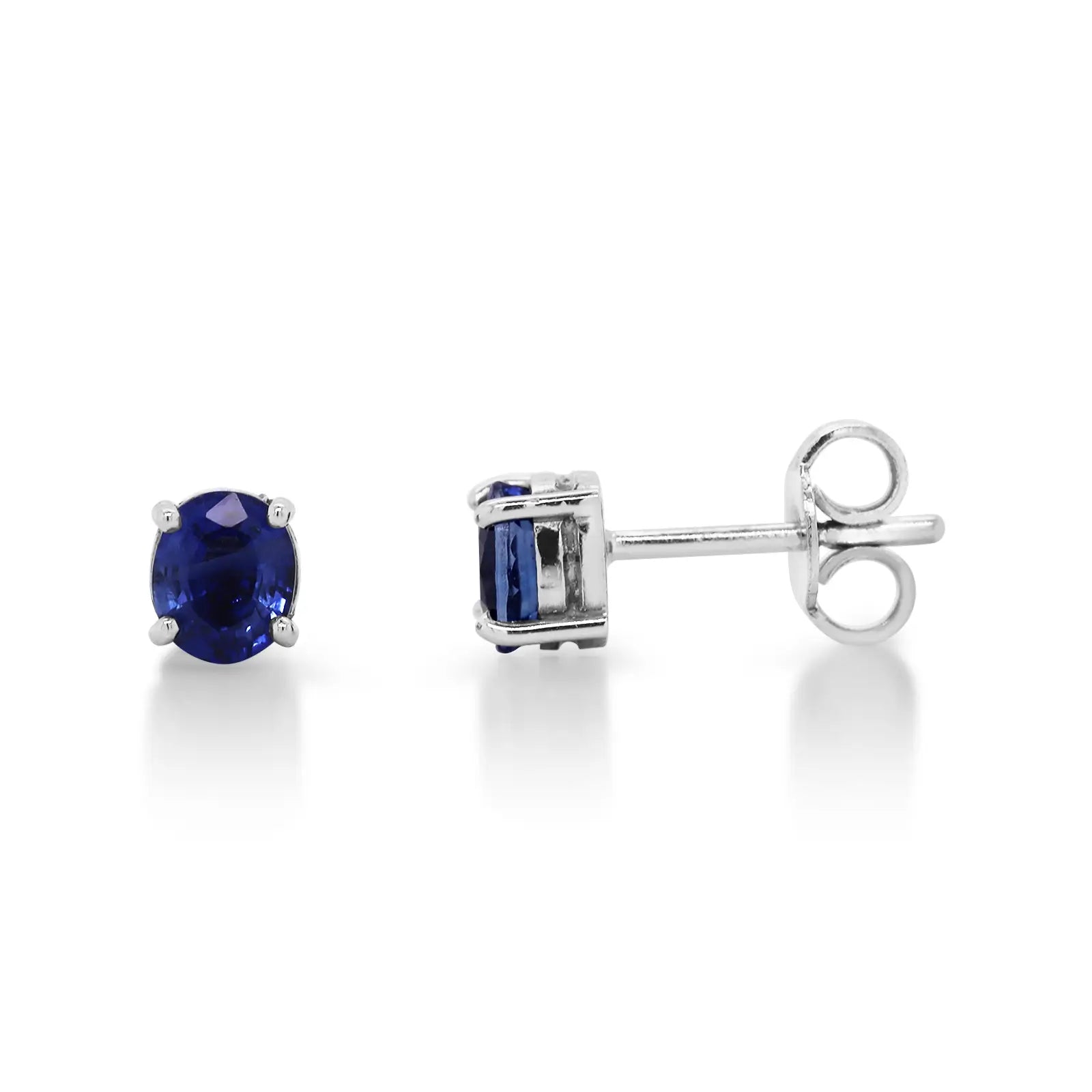 18ct White Gold Ceylon Sapphire Earrings