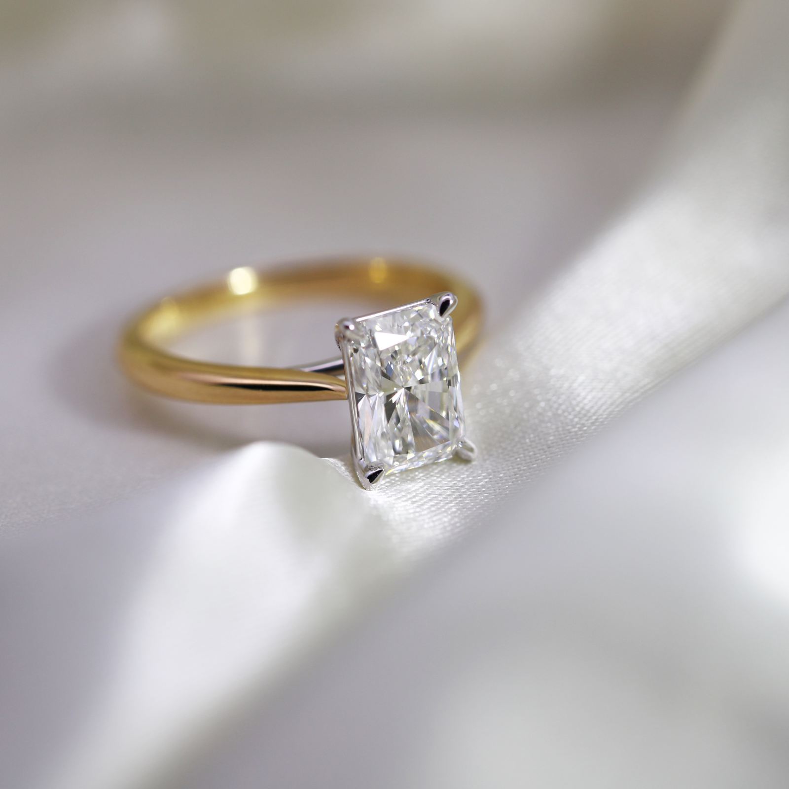 The Cate | 1.79ct Radiant Lab Grown Diamond Engagement Ring