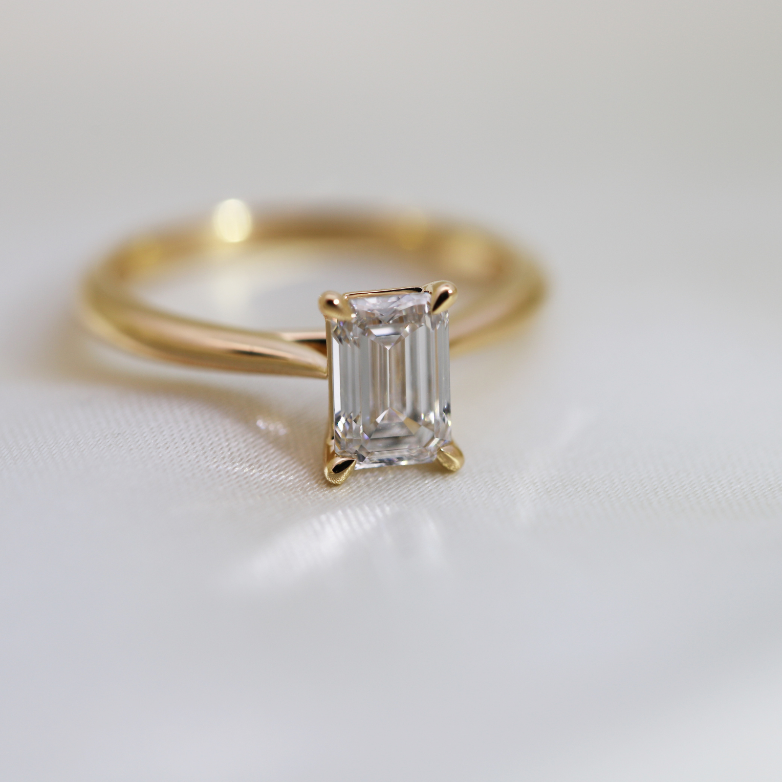 The Cate | 1.19ct Emerald Lab Grown Diamond Engagement Ring