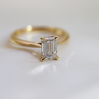 The Cate | 1.19ct Emerald Lab Grown Diamond Engagement Ring