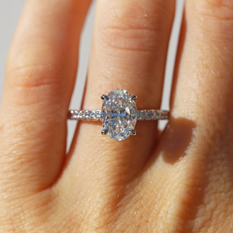 The Louise | 2.46ct Oval Lab Grown Diamond Engagement Ring - alternate view