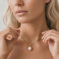 9ct Yellow Gold Baroque Pearl Pendant
