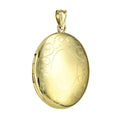 9ct Yellow Gold Oval Engravable Locket