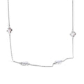Sterling Silver Mother Of Pearl Four Leaf Clover Necklace