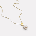 Najo Ocean Drift Yellow Gold Plated Pearl Necklace