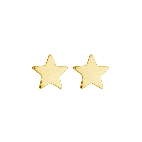 Yellow Gold Plated Tiny Star Studs - alternate view