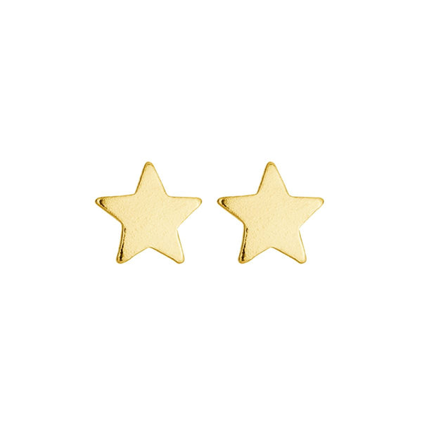 Yellow Gold Plated Tiny Star Studs - alternate view