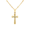 9ct Yellow Gold Knife Edge Cross Pendant