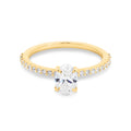 The Angie |  0.97ct Oval Lab Grown Diamond Engagement Ring
