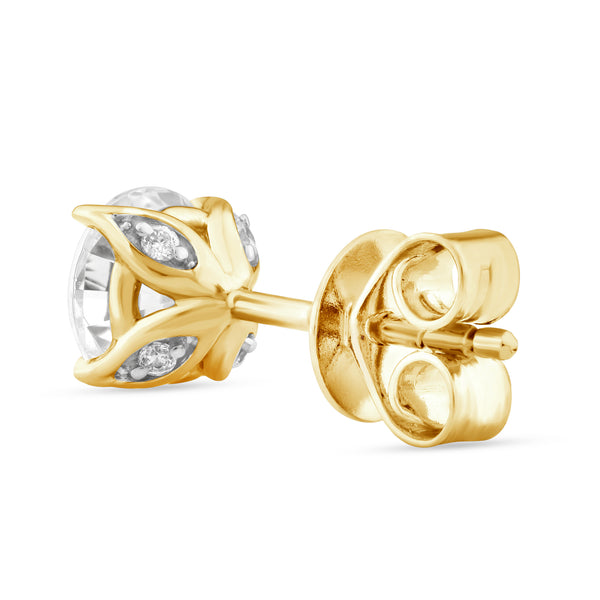Above Love Star 1.72ct Round Lab Grown Diamond Stud Earrings - alternate view