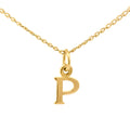 9ct Yellow Gold Block Initial Letter P