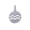 Aquarius | Sterling Silver Cut Out Zodiac Pendant