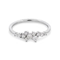 0.36ct Round Natural Diamond Cluster Ring