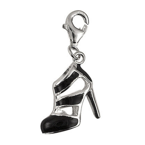 Sterling Silver Black High Heel Charm - alternate view