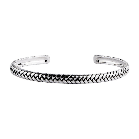 Najo Tessera Men’s Silver Cuff Bracelet - alternate view