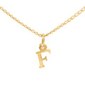 9ct Yellow Gold Block Initial Letter F