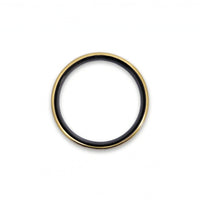 9ct Yellow Gold And Black Zirconium Men's Wedding Ring