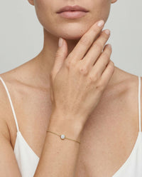 9ct Yellow Gold Round Lab Grown Diamond Bracelet