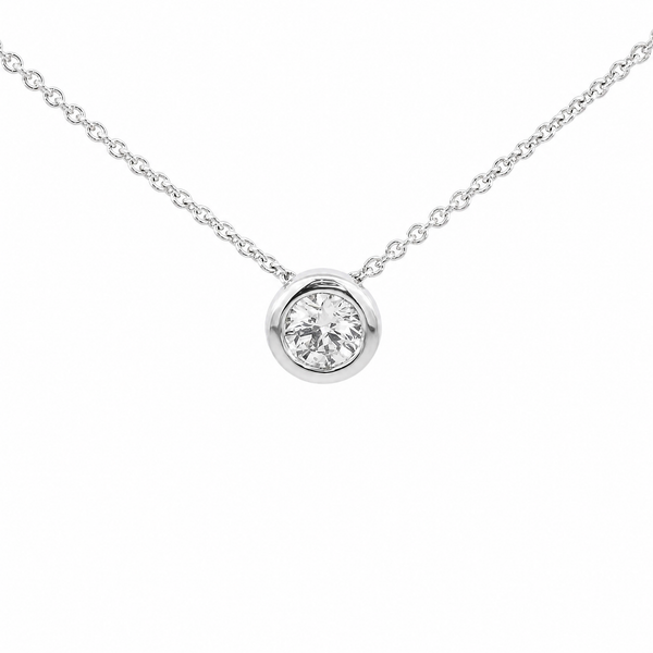 9ct White Gold Diamond Slider Pendant