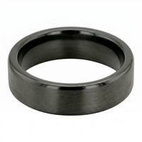 Men's Black Zirconium Wedding Ring