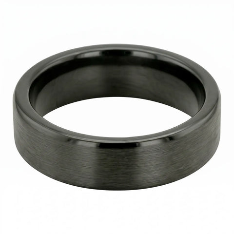 Men's Black Zirconium Wedding Ring