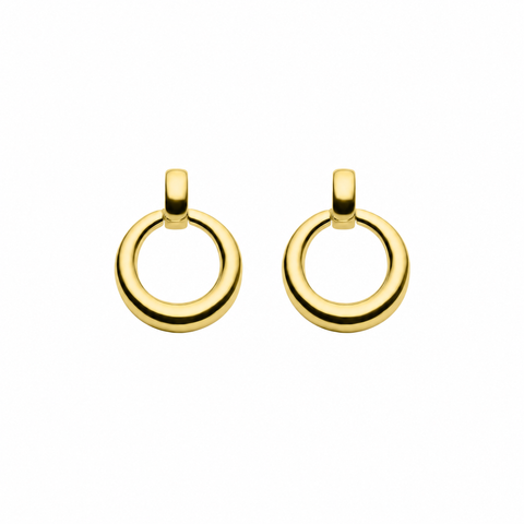 Najo Mist Yellow Gold Plated Drop Earrings