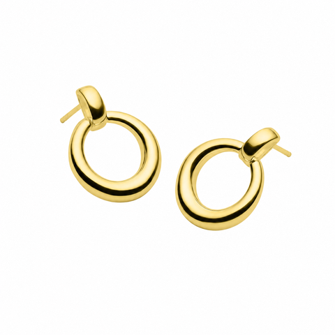 Najo Mist Yellow Gold Plated Drop Earrings - alternate view