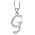 Sterling Silver Cubic Zirconia Letter G Necklace