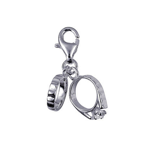 Sterling Silver Wedding Ring Charms - alternate view