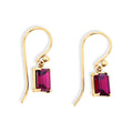9ct Yellow Gold Rhodolite Drop Earrings