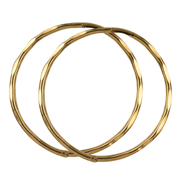Heavy Gold Plated Facet 14Mm Sleepers - alternate view