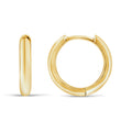 Gold Vermeil 22ct Plain Round Huggie Earrings