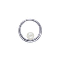 Sterling Silver Floating Freshwater Pearl Circle Pendant