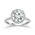 Above Love Star 3.20ct Round Lab Grown Diamond Engagement Ring With Halo