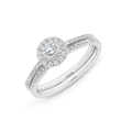 9ct White Gold Diamond Bridal Set