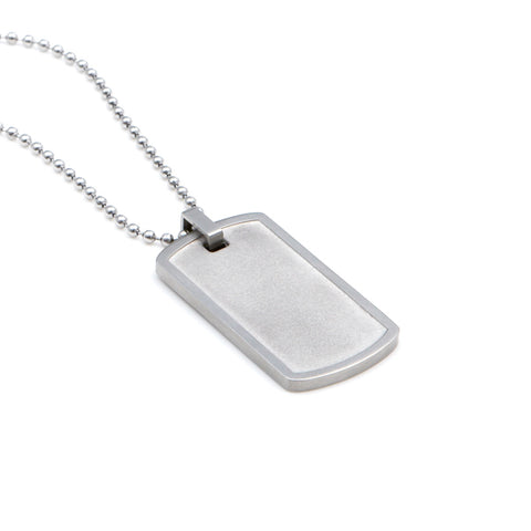 Men's Stainless Steel Dog Tags With Chain - alternate view