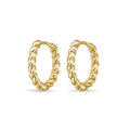 Yellow Gold Plated Twisted Hoops