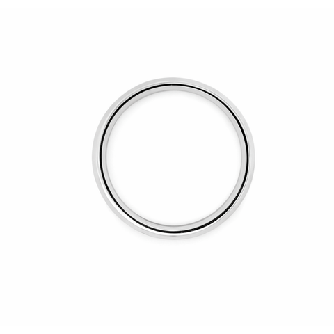 Sterling Silver High Round Ladies Wedding Ring - alternate view