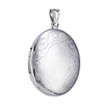 Sterling Silver Oval Engraved Locket