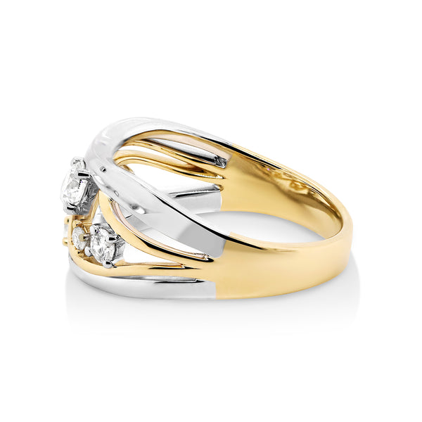 0.52ct Round Natural Diamond Dress Ring - alternate view