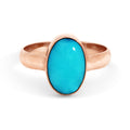 9ct Rose Gold Oval Amazonite Ring