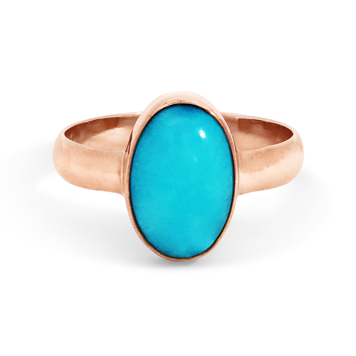 9ct Rose Gold Oval Amazonite Ring | My Jewellery Shop