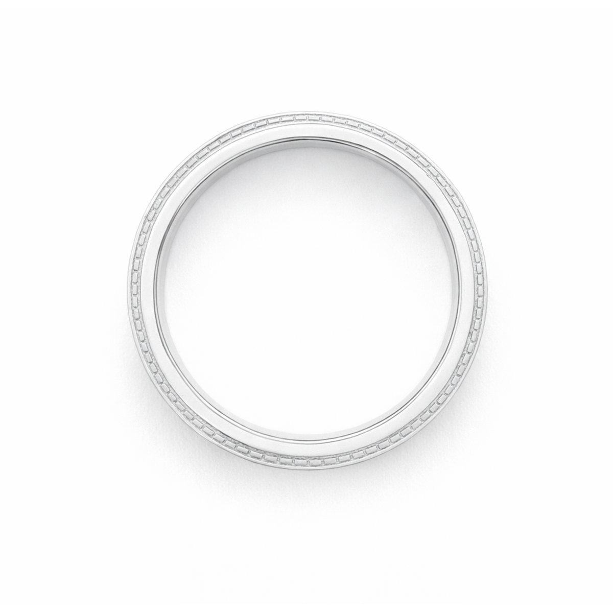 Stainless Steel Men's Embossed Wedding Ring